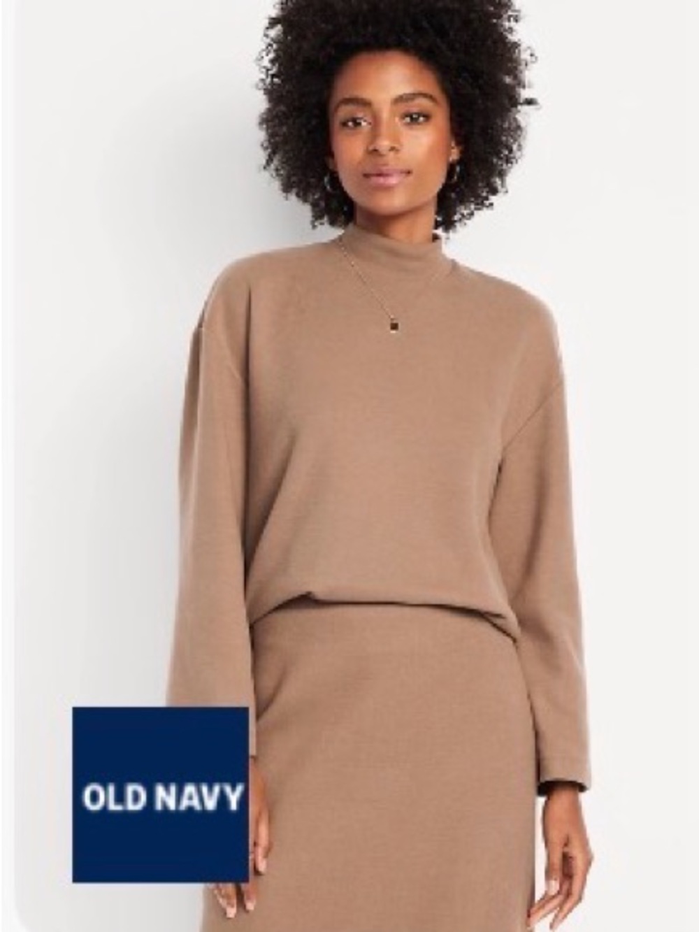 Old Navy Women's Turtleneck Sweater - Camel Brown
